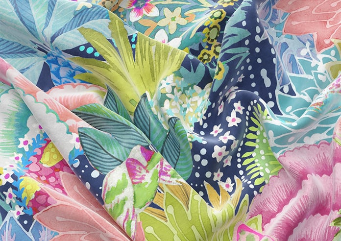 Kolkata Velvet, Rainbow - Motorised Roman Blind - Image 4